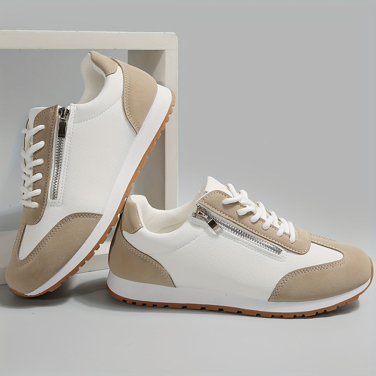 Zenvia™ – Baskets Femme Tendance à Lacets Confortables & Antidérapantes