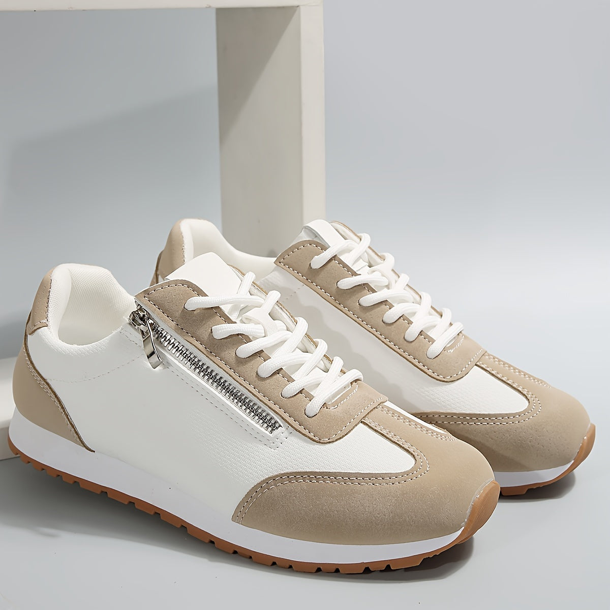 Zenvia™ – Baskets Femme Tendance à Lacets Confortables & Antidérapantes