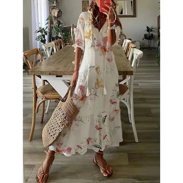 Robe Été Courte Bleu Marine pour Femme