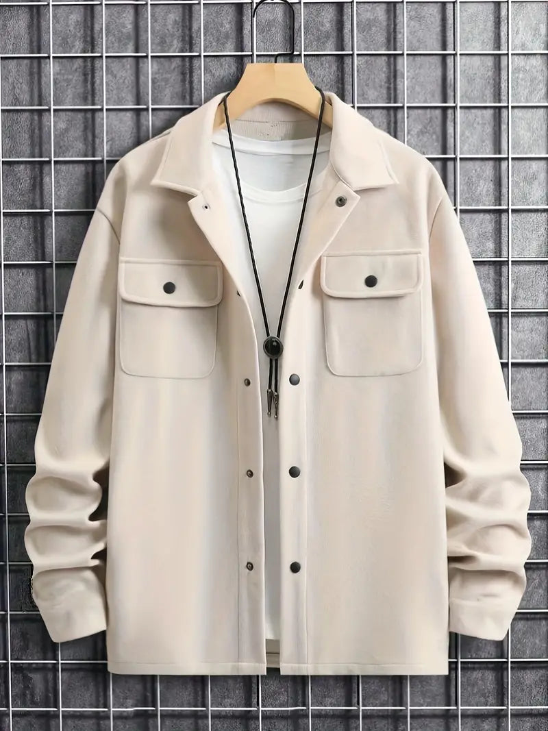 Veste Hiver Homme Polaire avec Capuche et Poches Zippées