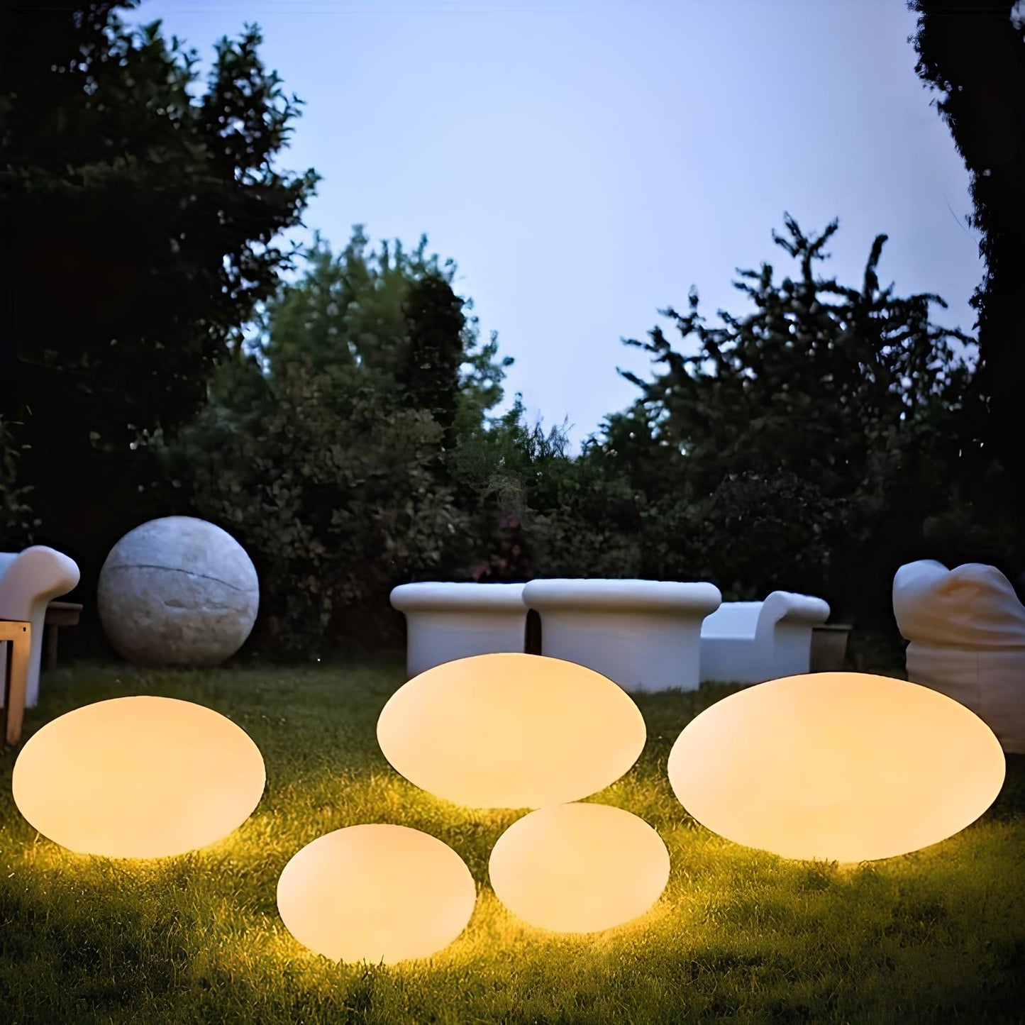 Lampe d’ambiance LED Sans Fil Effet Pierre Intérieur Extérieur
