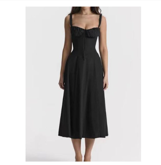 Robe Courte en Cuir Simili Féminine et Élégante