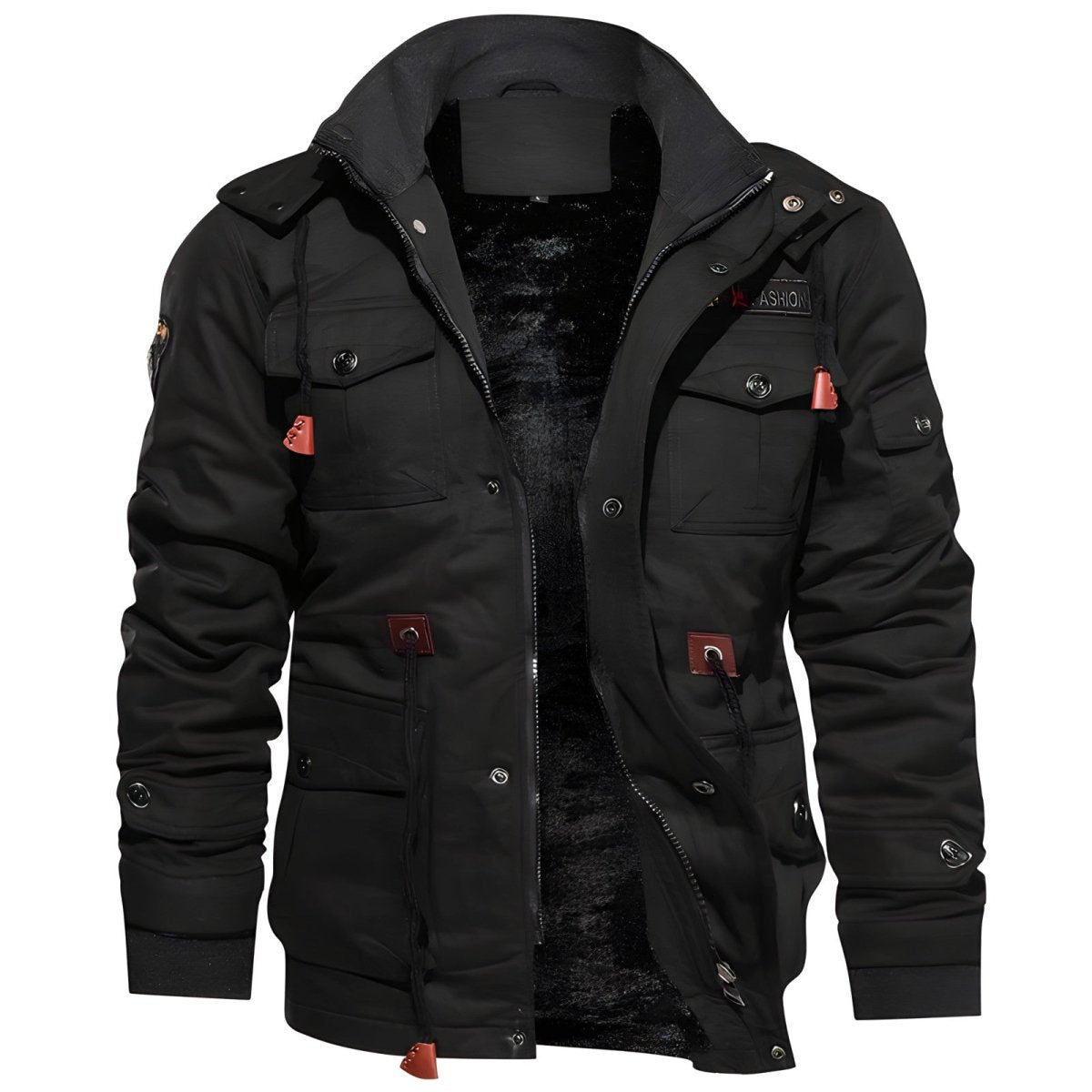 Veste Hiver Imperméable à Capuche et Doublure Chaude