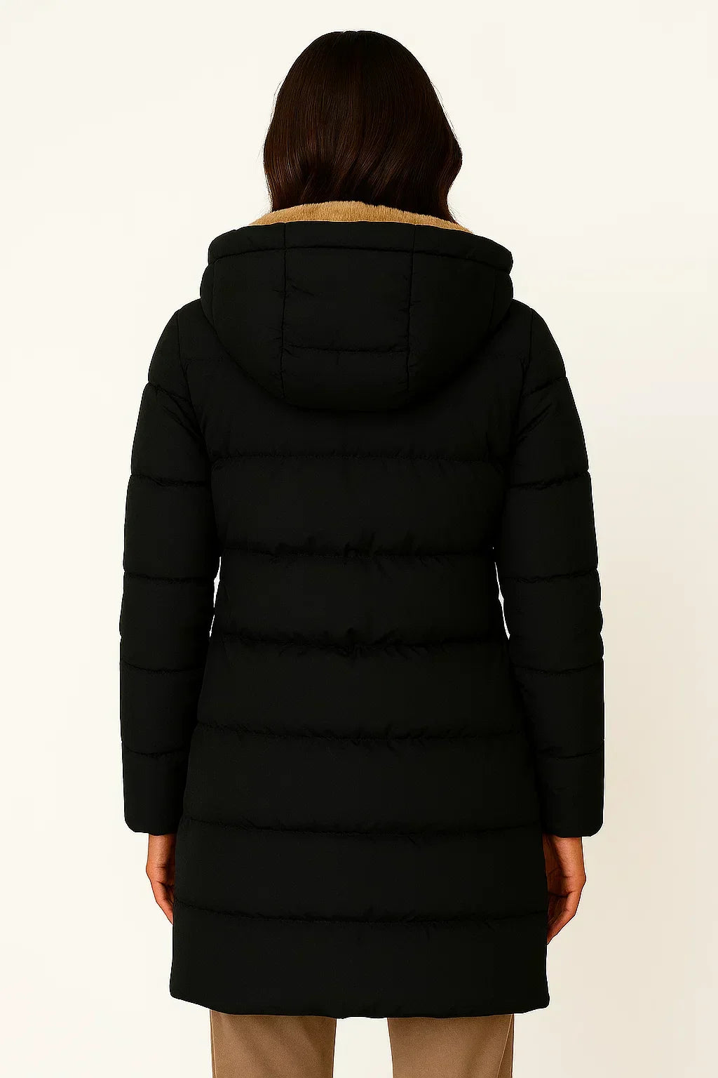 Manteau long Femme matelassé léger coupe chaude