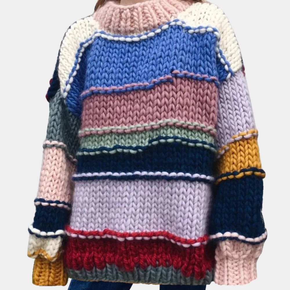 Pull Femme Tricoté Coloré et Doux - PanierRoyale