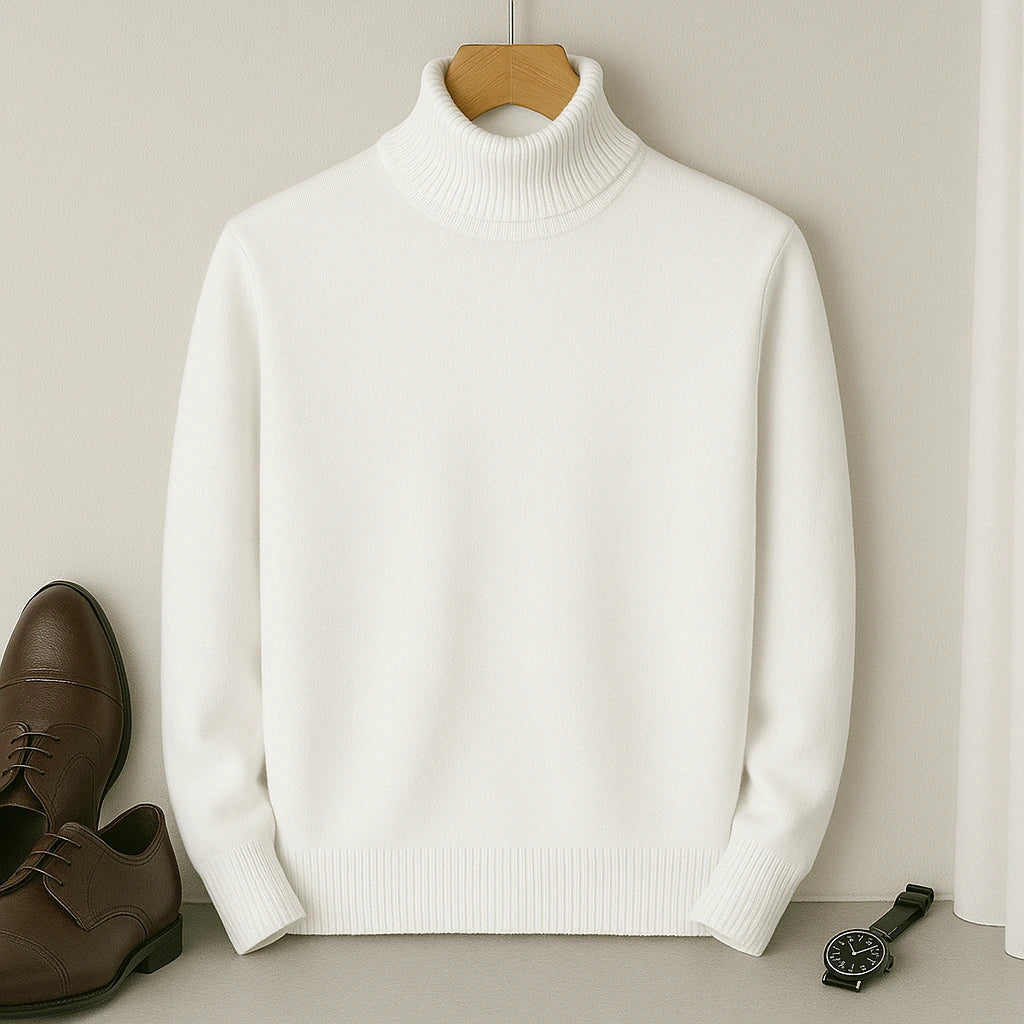 Pull Cachemire Homme Laine Mélangée Chaud et Confortable