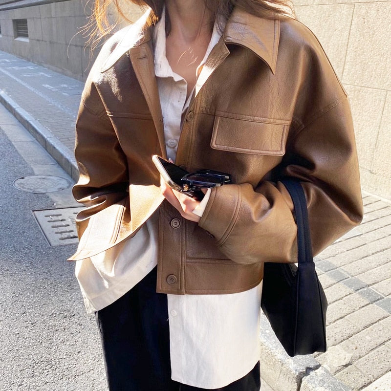 Veste femme courte décontractée à la mode