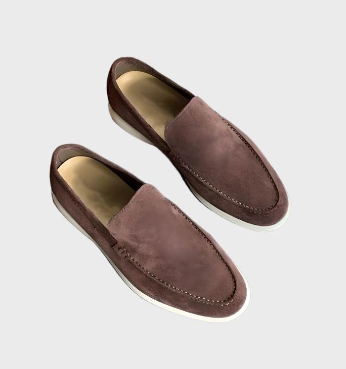 Mocassins Homme Cuir Italien Brun Classique