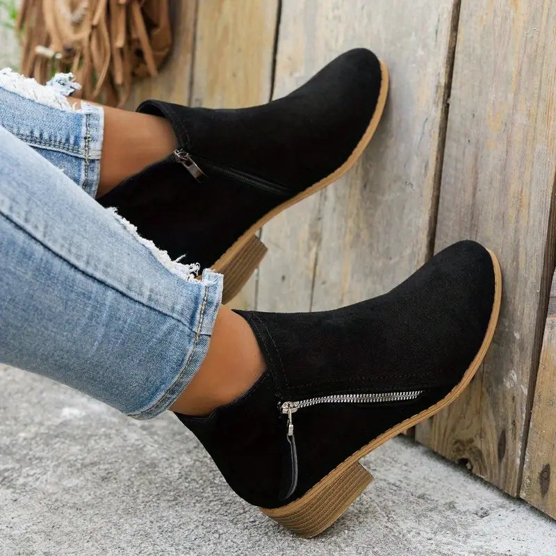 Bottes à Lacets Latéraux pour Tous les Jours