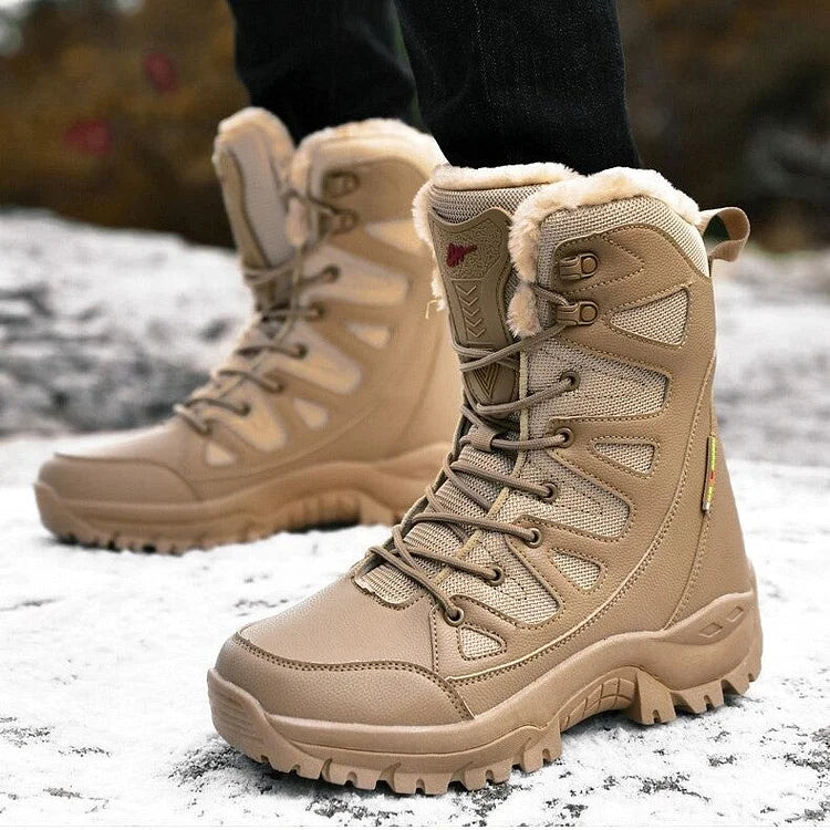 Bottes de randonnée imperméables femme en cuir brun