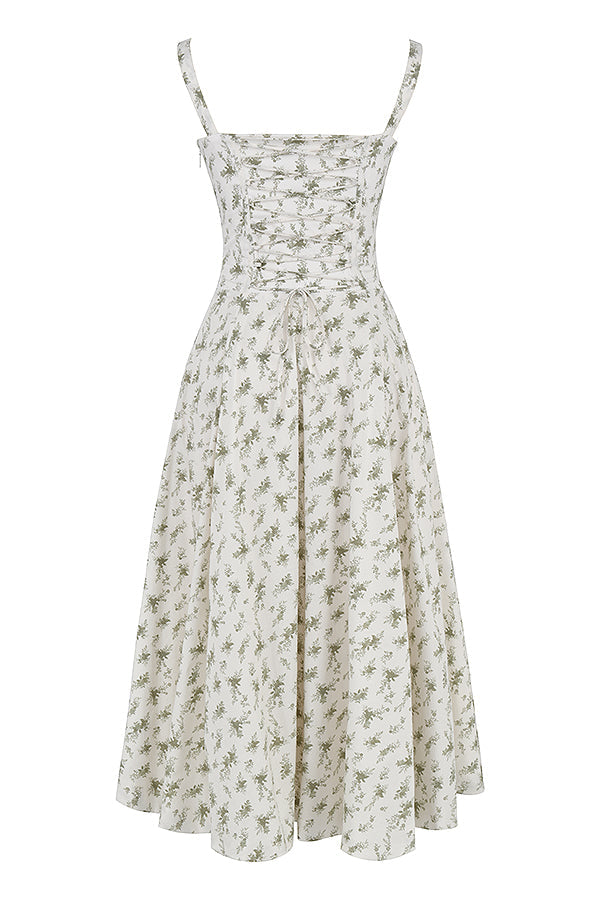 Robe Midi Taille Étroite Rose Pâle