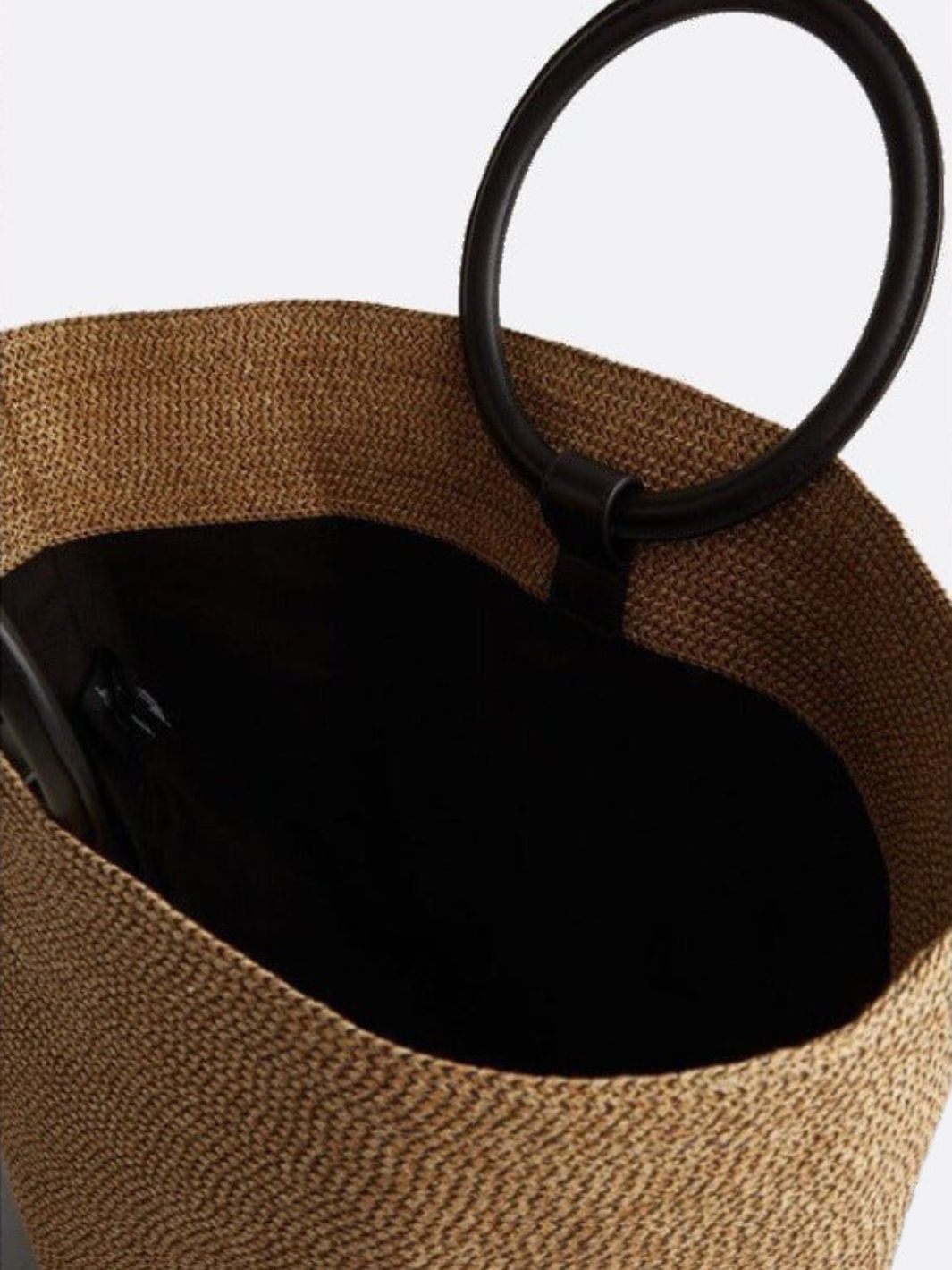 Sac Cabas Grand Modèle en Paille avec Poignées Cuir