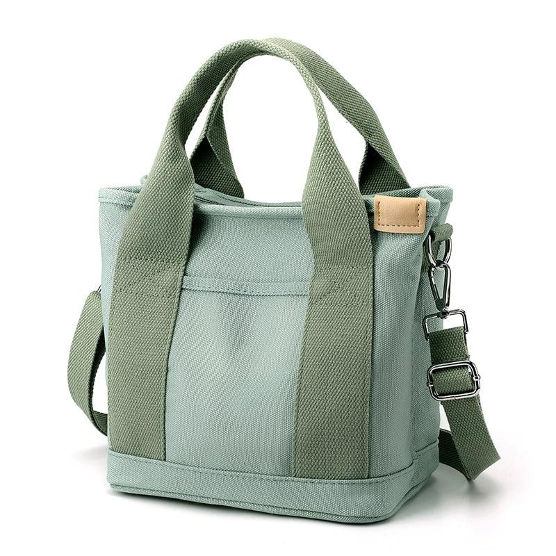 Sac à main en toile écru avec bretelle réglable