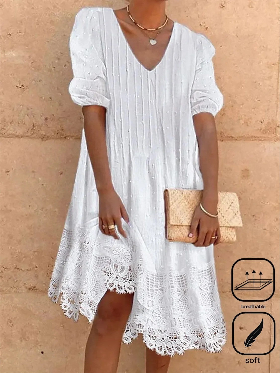 Robe Femme Courte Confortable et Élégante pour Travail ou Loisirs - PanierRoyale
