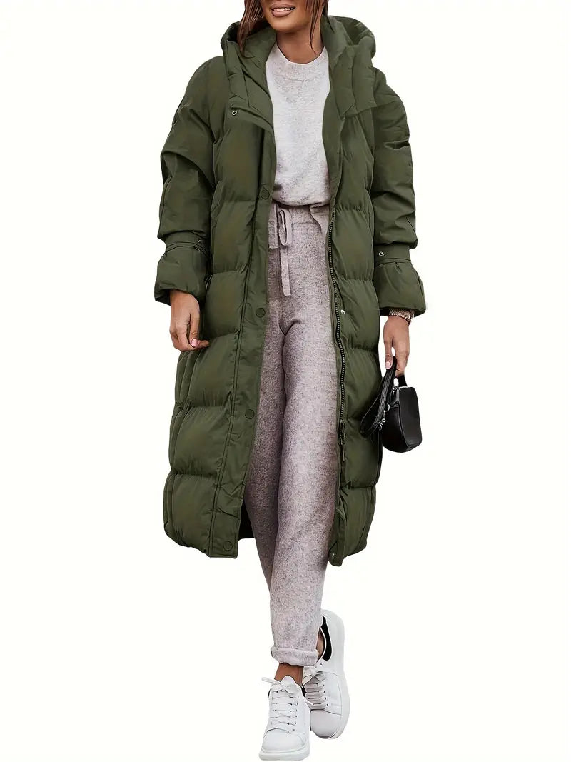 Parka Femme Longue Capuche Étanche et Chaude
