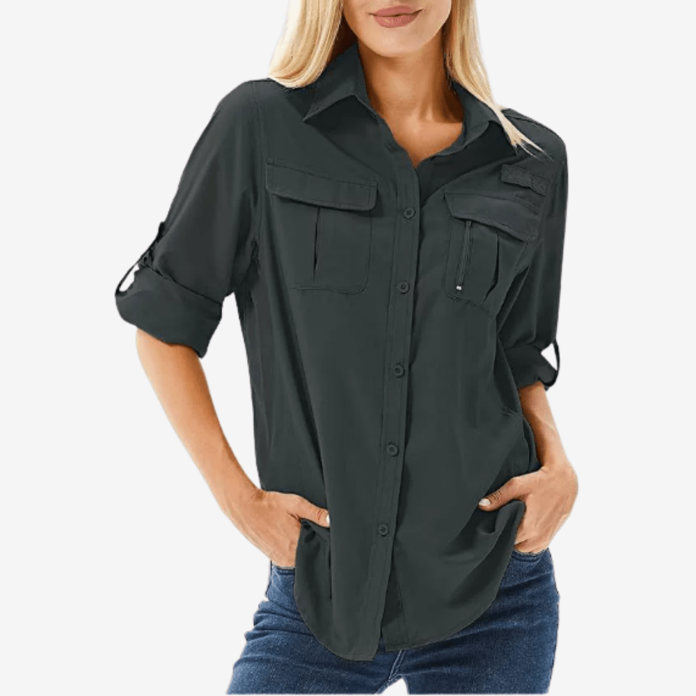 Chemise de marche légere à manches longues pour femme