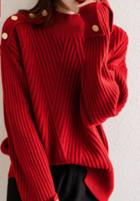 Pull Col En V Haut Élégant Féminin - PanierRoyale