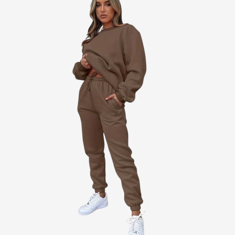 Ensemble Deux Pièces Femme Manches Longues et Pantalon Élastiqué