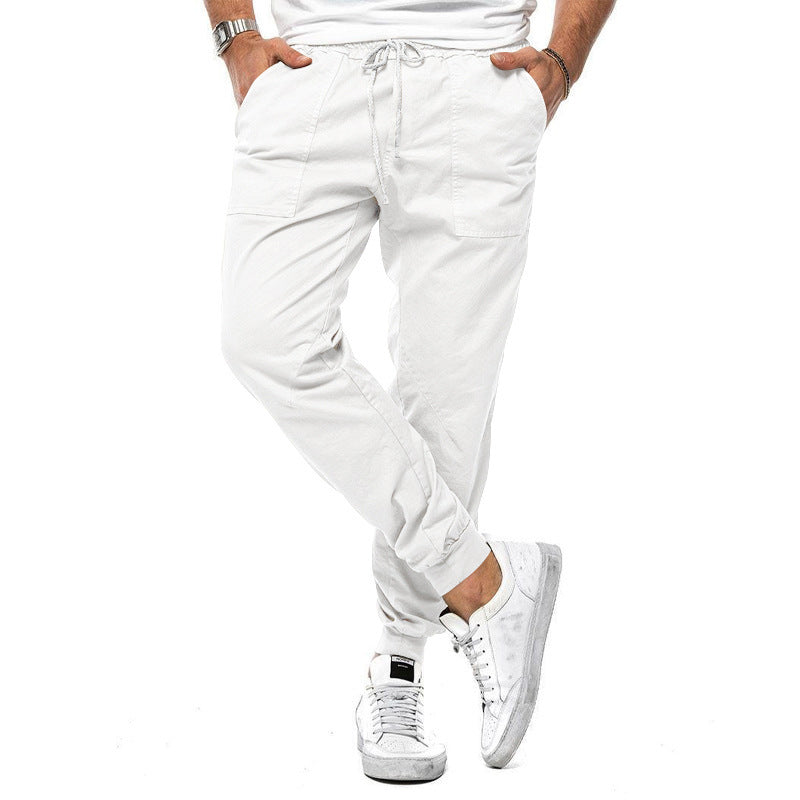Pantalon Homme Décontracté Noir Uni