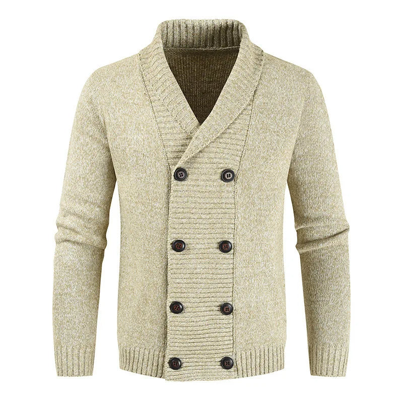 Cardigan Homme Manches Longues Double Fermeture