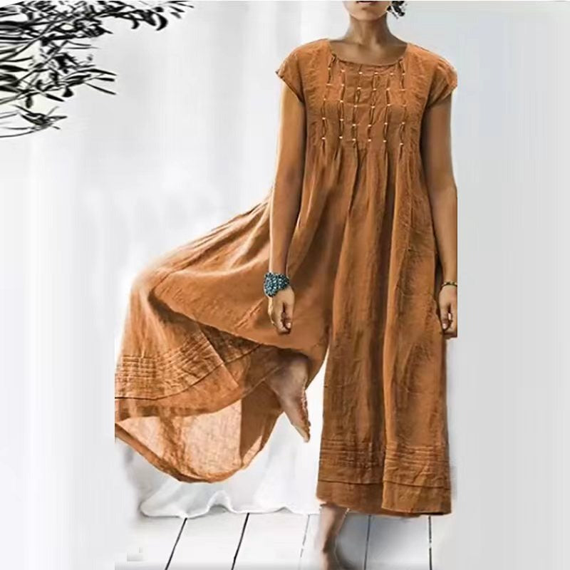 Combinaison Femme Élégante Jambes Larges Confortable et Chic
