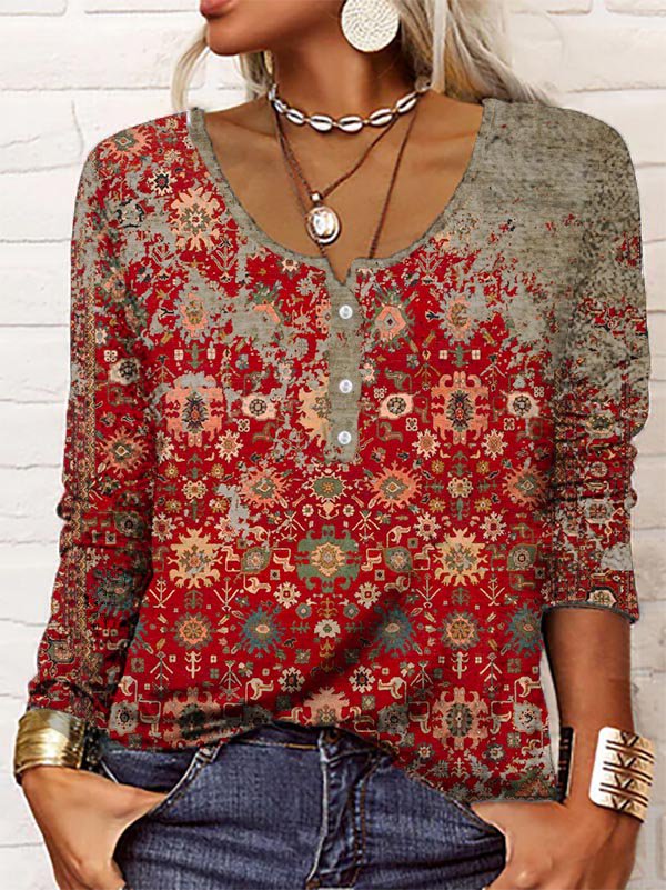 Inès™ – Pull-Over Femme Élégant Confort Optimal avec Motif Aztèque-3