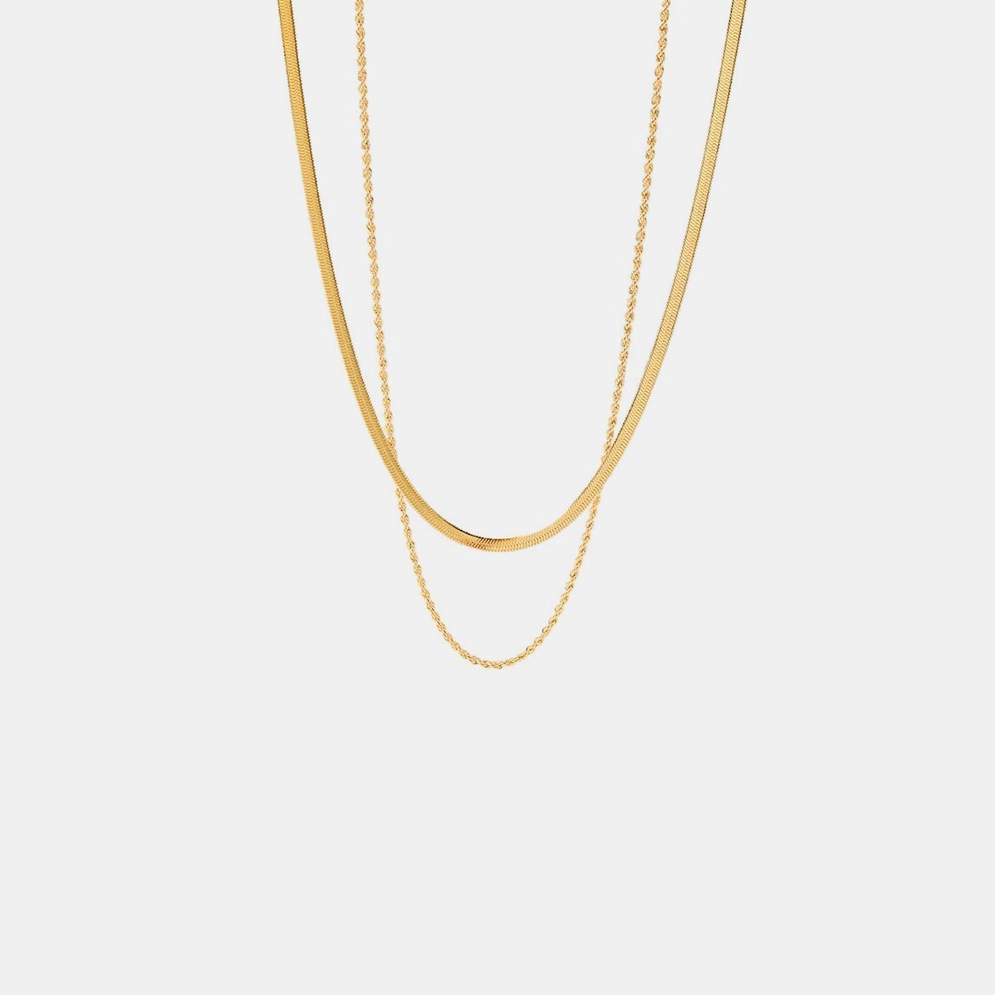 Collier Femme Métal Double Chaîne Minimaliste