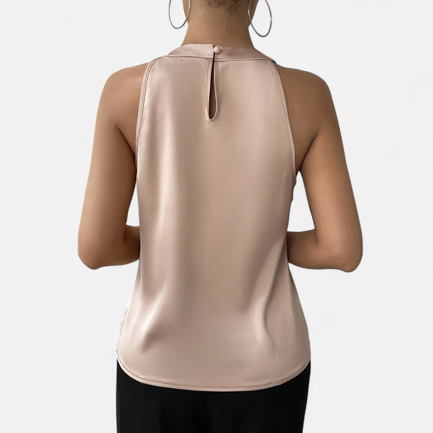 Top femmes satin ajusté pour femmes élégantes