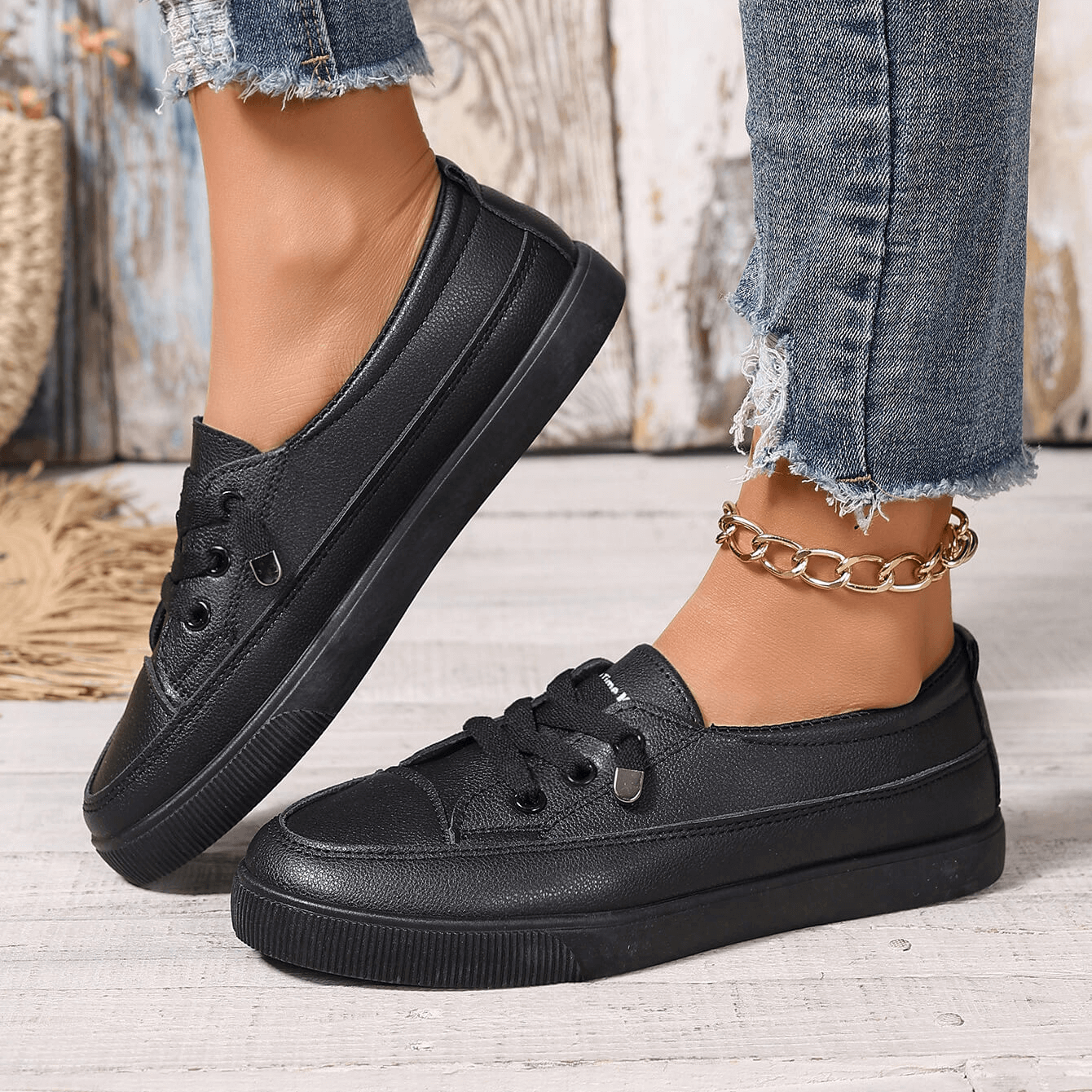 Chaussures Orthopédiques Femme Cuir Lacets Confortables