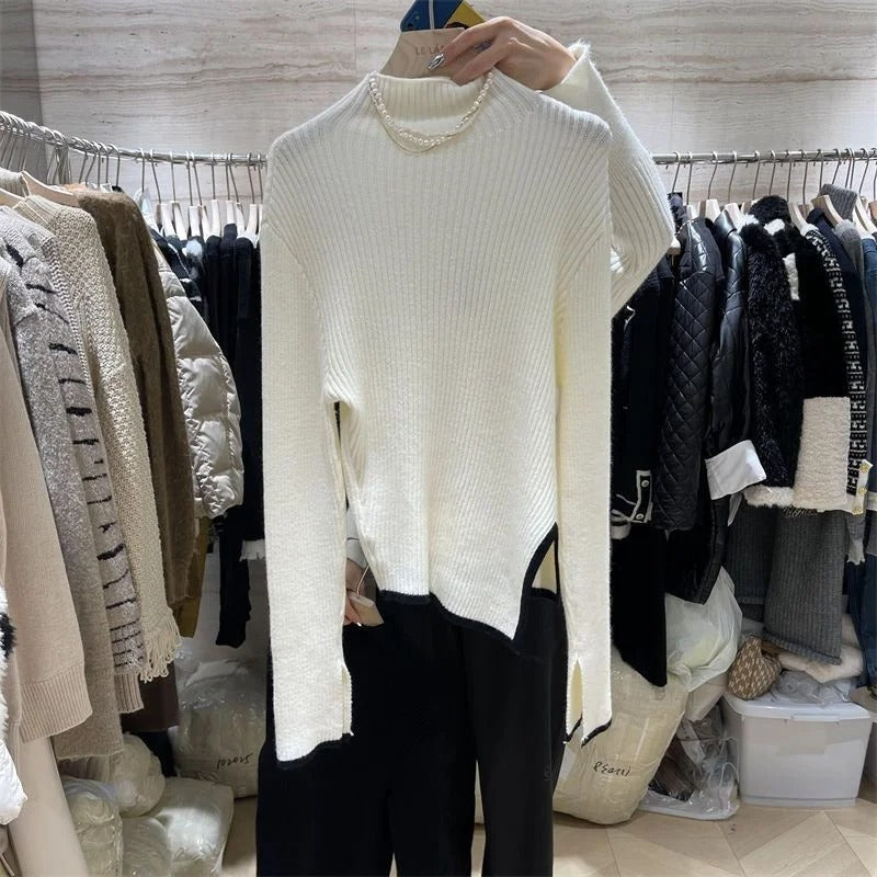 Pull à Col Roulé Femme Classique