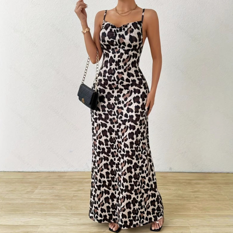 ÉléganceFéminine™ – Robe Longue Femme Imprimé Animal Chic et Élégante-3