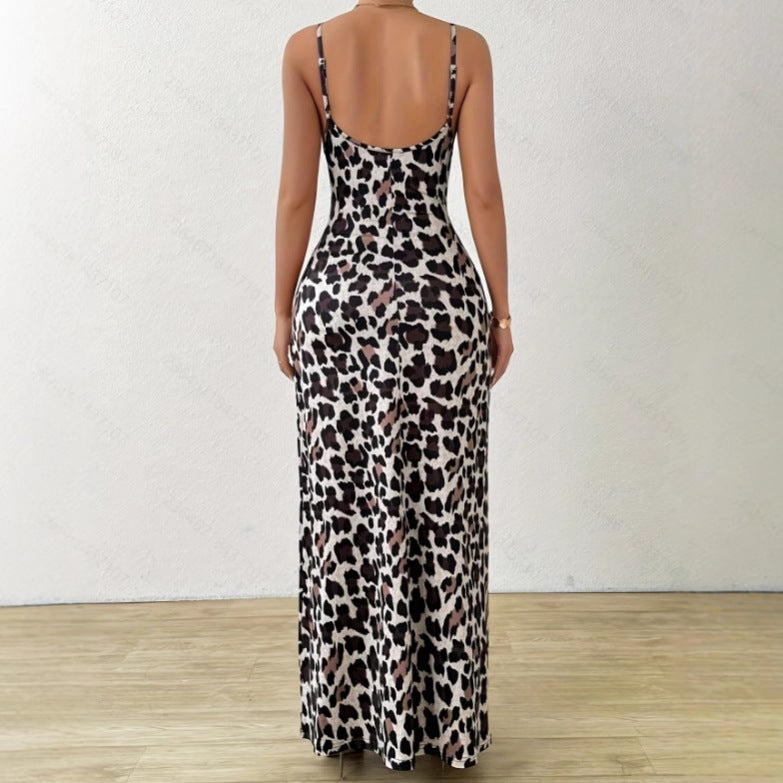 ÉléganceFéminine™ – Robe Longue Femme Imprimé Animal Chic et Élégante-4