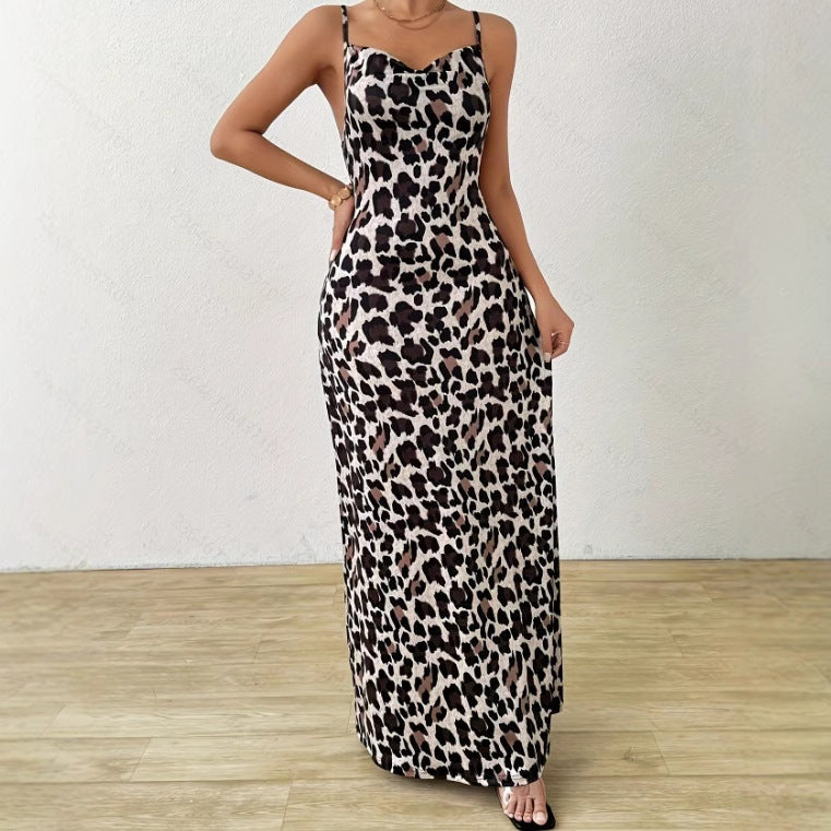 ÉléganceFéminine™ – Robe Longue Femme Imprimé Animal Chic et Élégante-5