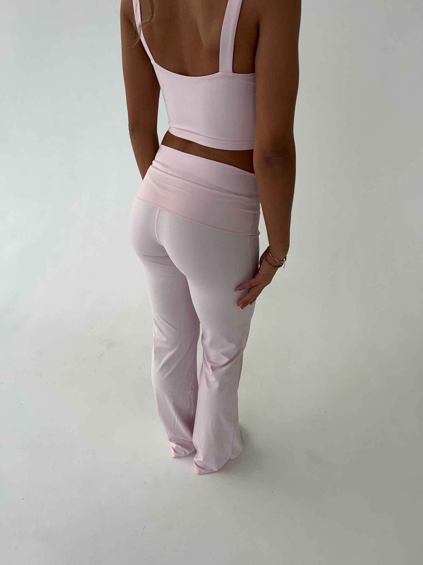 Legging Femme Extensible Taille Haute Coupe Évasée Confort