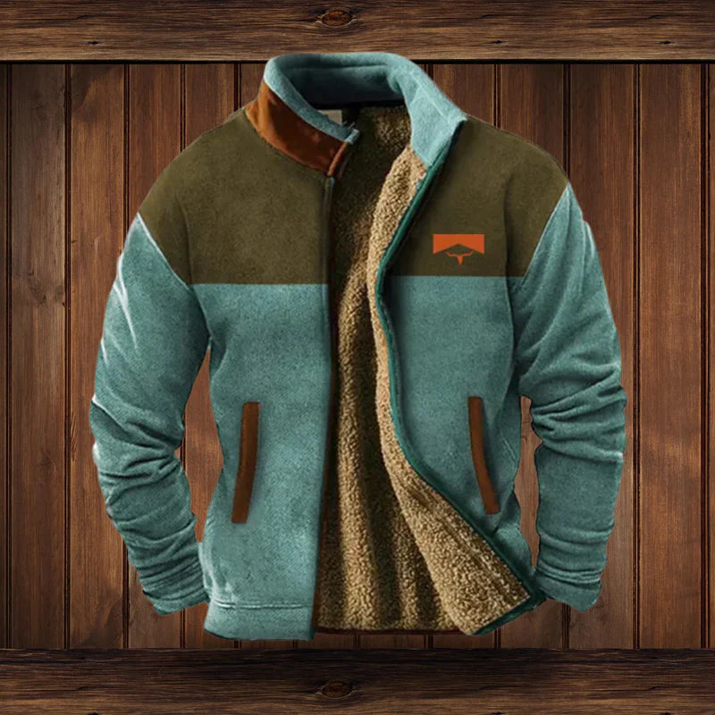Veste homme laine épaisse style ethnique hiver