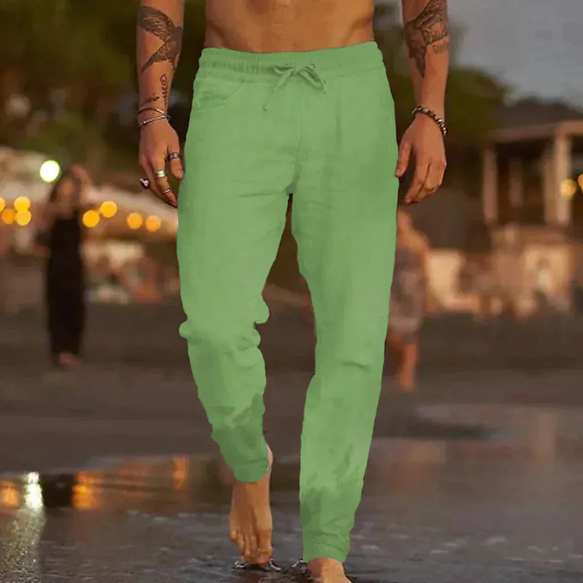 Pantalon Lin Coton Confortable Homme