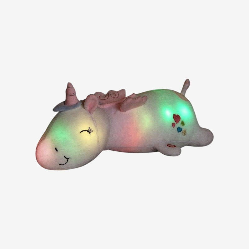 Coussin Licorne Enfant Lumineux Reversible