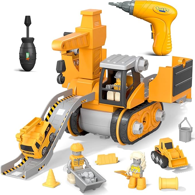Camion de Chantier Jouet Enfant avec Figurines et Equipements - PanierRoyale