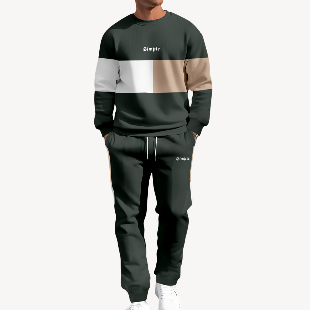 Survêtement Homme Veste Puffer et Pantalon de Jogging Chaude
