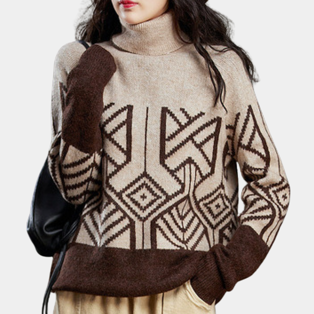 Pull Col Montant Femme Chic et Élégant - PanierRoyale
