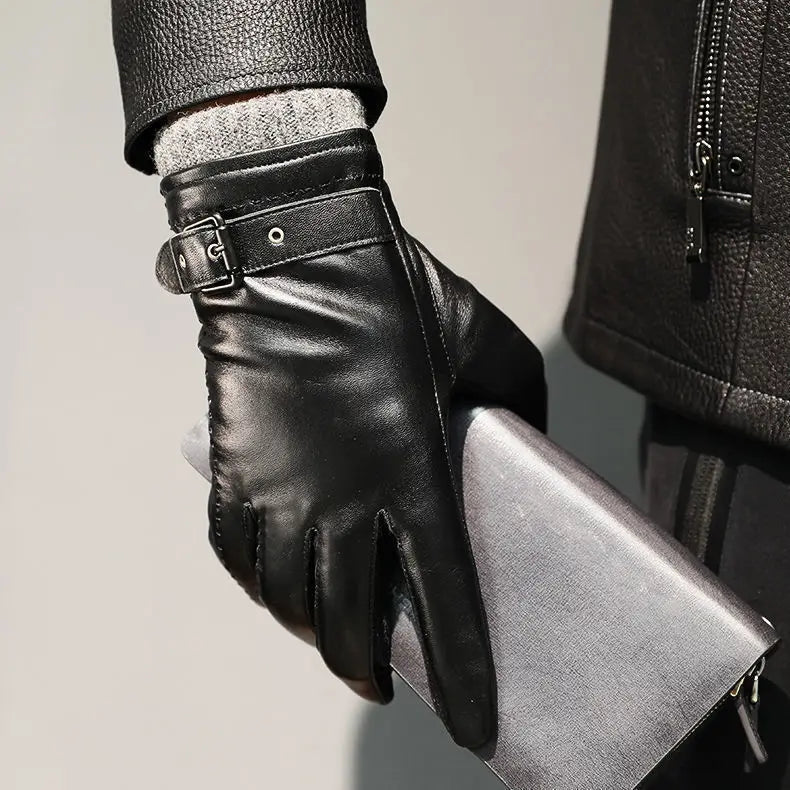 Gants Hiver Smartphone Compatible avec Fermeture Éclair pour Homme