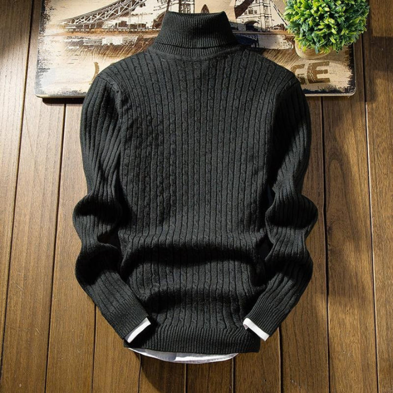 Pull Femme Élégant à Manches Longues Col Roulé