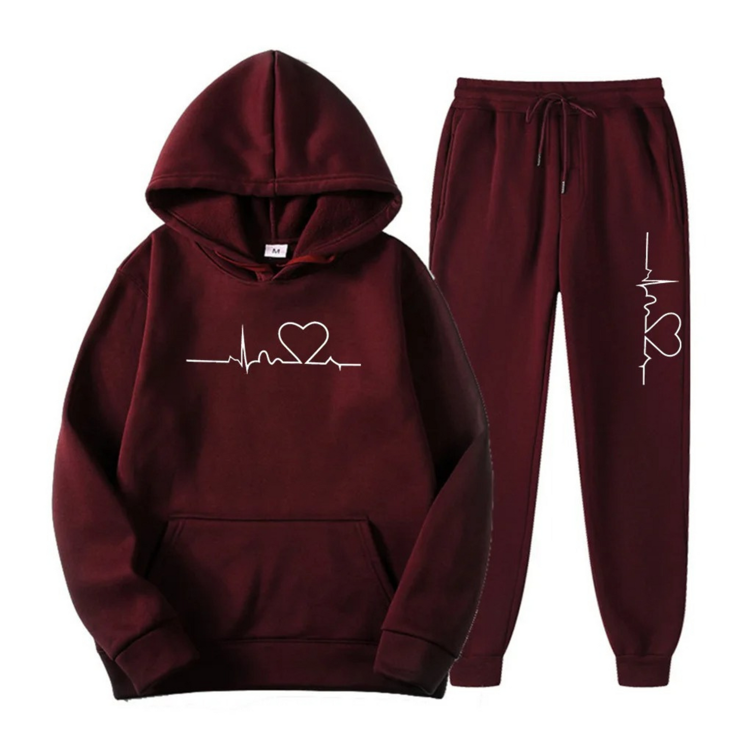Sweat à Capuche et Pantalon de Sport Femme Cœur Amour