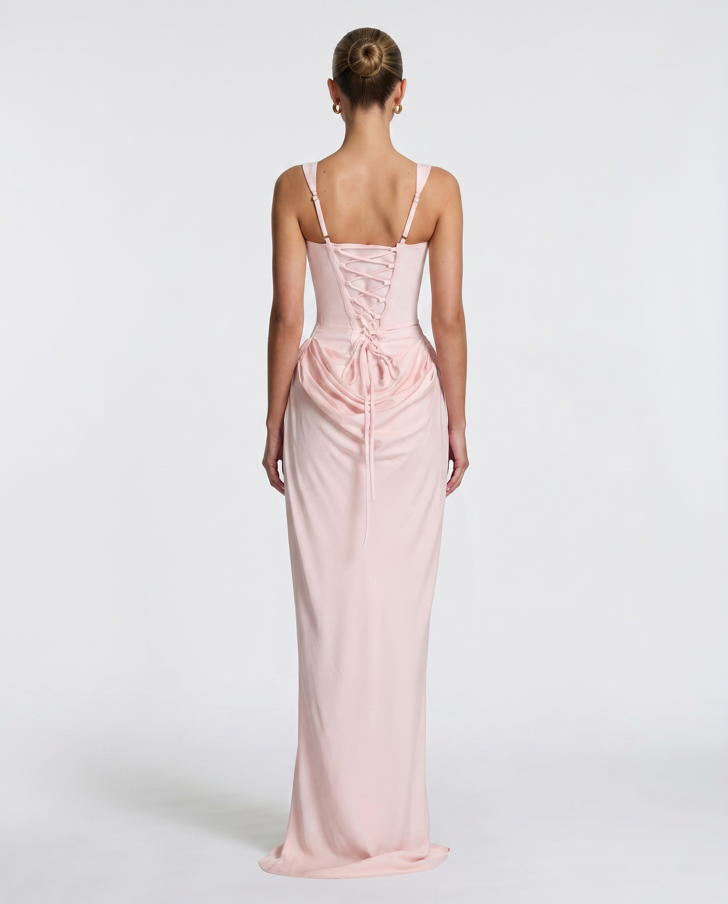 Robe Maxi Femme Satinée Coupe Ajustée Effet Sablier