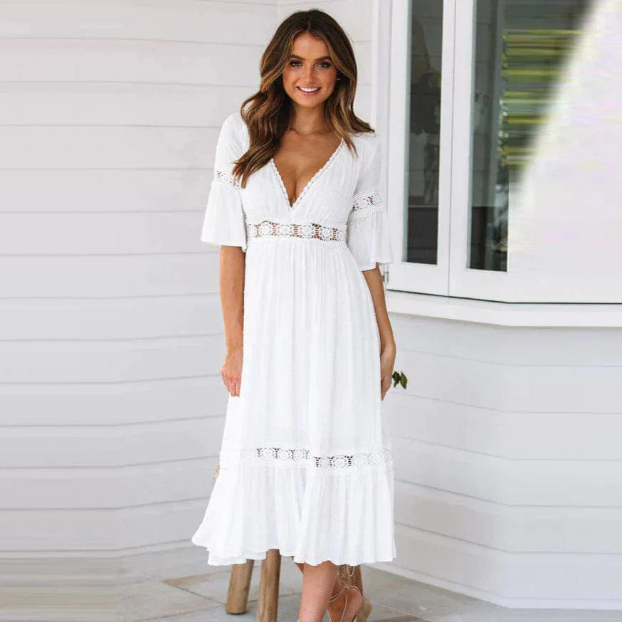 Robe Été Dentelle Légère pour Femme - PanierRoyale