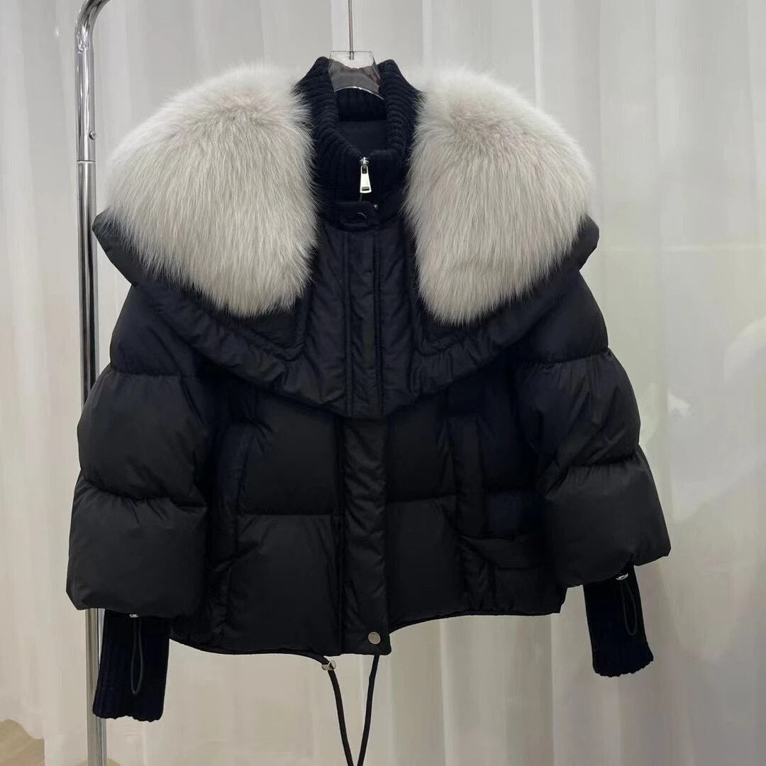 Doudoune Femme Hiver Chic avec Capuchon et Fermeture Éclair