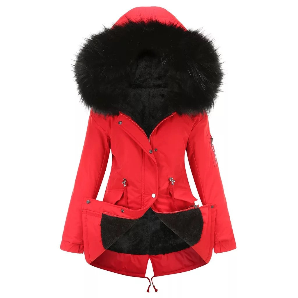 Parka Hiver Élégant avec Poches Pratiques