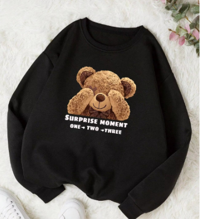 Sweat à Capuche Ours Doux et Confortable