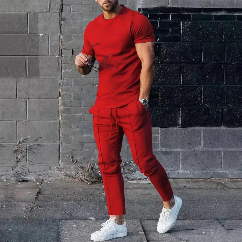 Survêtement Homme Décontracté avec T-Shirt et Jogger Slim Fit