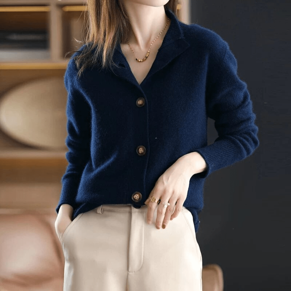 Gilet femme en laine marron doux et chic